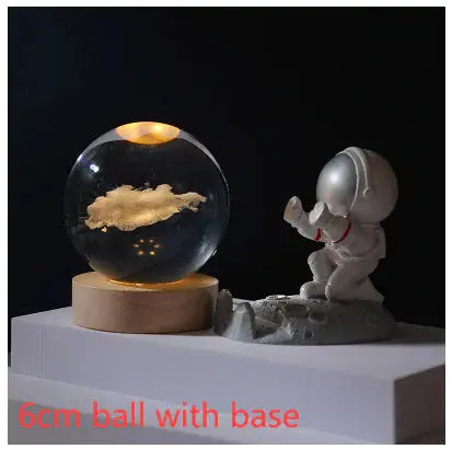 3D Crystal Solar System Night Light - Puck's