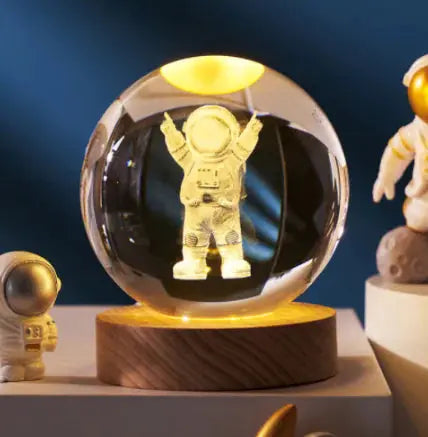 3D Crystal Solar System Night Light - Puck's