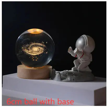 3D Crystal Solar System Night Light - Puck's