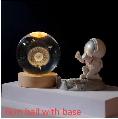3D Crystal Solar System Night Light - Puck's