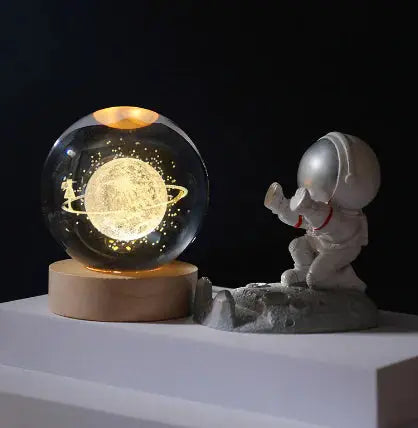 3D Crystal Solar System Night Light - Puck's