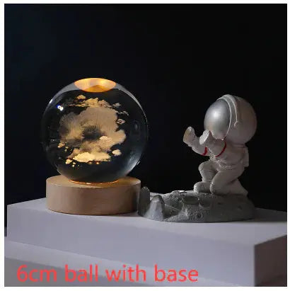 3D Crystal Solar System Night Light - Puck's