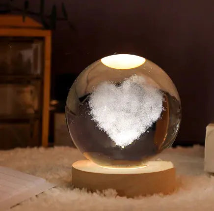 3D Crystal Solar System Night Light - Puck's