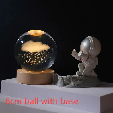 3D Crystal Solar System Night Light - Puck's