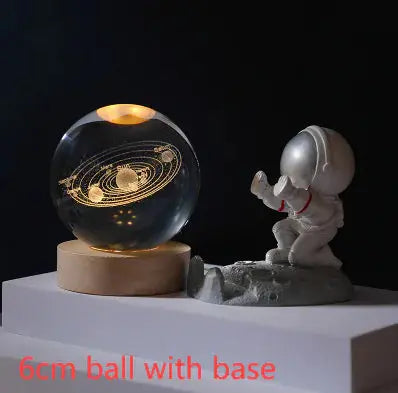 3D Crystal Solar System Night Light - Puck's