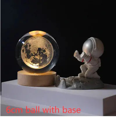 3D Crystal Solar System Night Light - Puck's