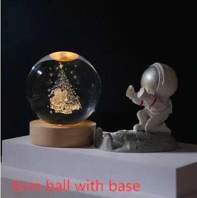 3D Crystal Solar System Night Light - Puck's