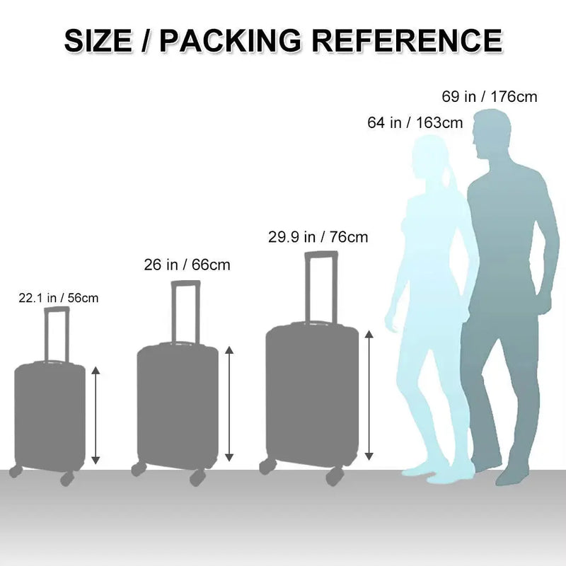 3PCS Luggage Set Hardside Luggage with Spinner Wheels for Travel Boarding Luggage Big Capacity Luggage TSA Lock - Puck's