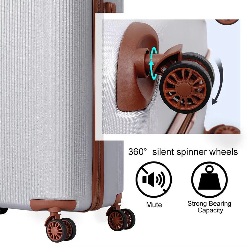 3PCS Luggage Set Hardside Luggage with Spinner Wheels for Travel Boarding Luggage Big Capacity Luggage TSA Lock - Puck's