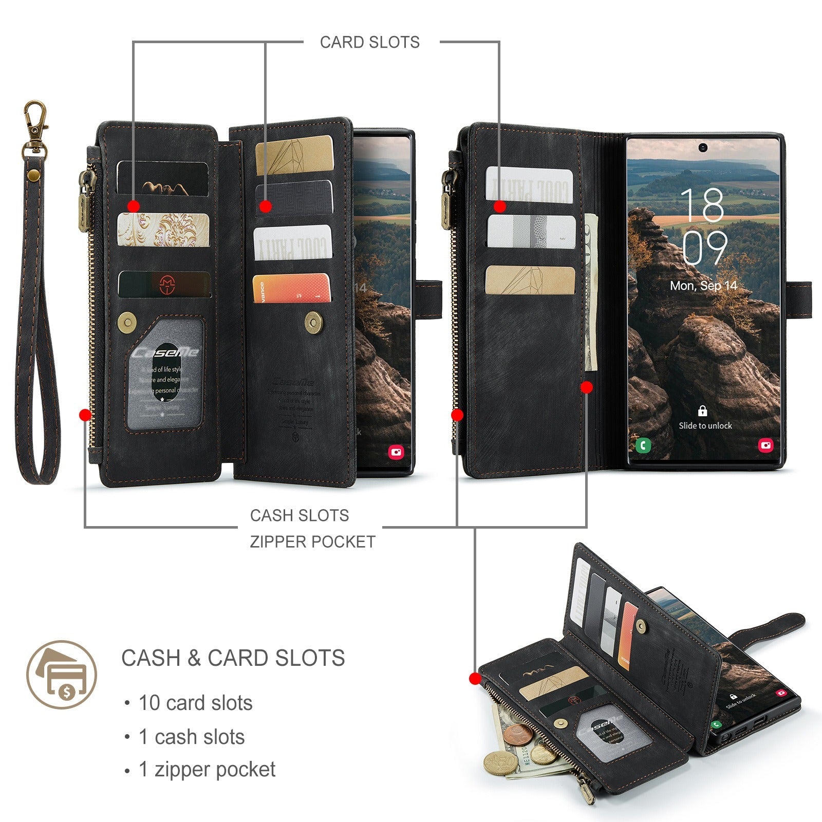 Premium Wallet Case for iPhone X to iPhone 14 - Puck's