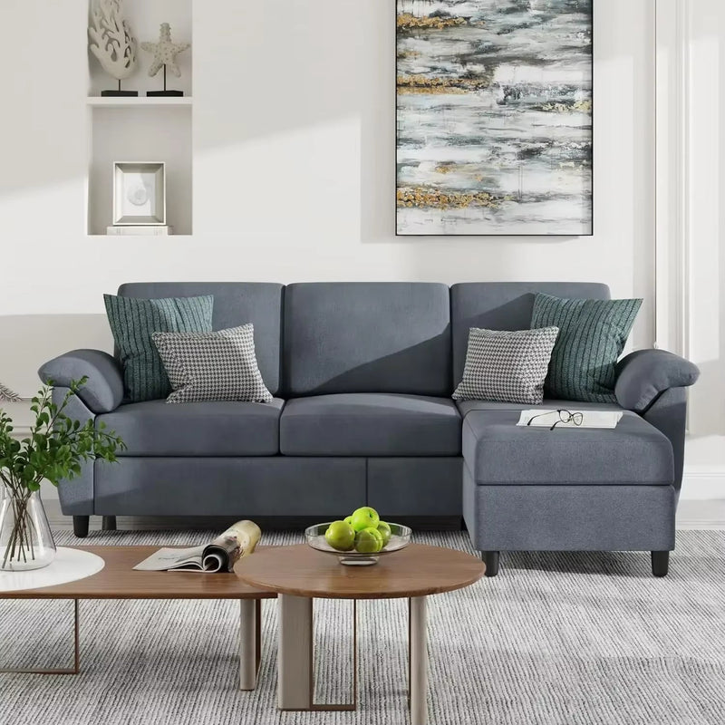 Velvet Fabric Sofa Bed Futon with 2 Pillows 3 Adjustable Angles Small Loveseat Folding Sleeper Sofa 600Lbs Weight Capacity Space - Puck's