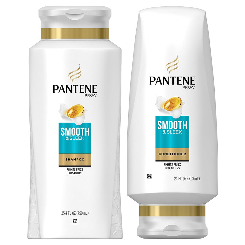 Argan Oil Shampoo 25.4 OZ and Conditioner 24 OZ for Dry Hair, Smooth and Sleek, Bundle Pack (Packaging May Vary) - Puck's
