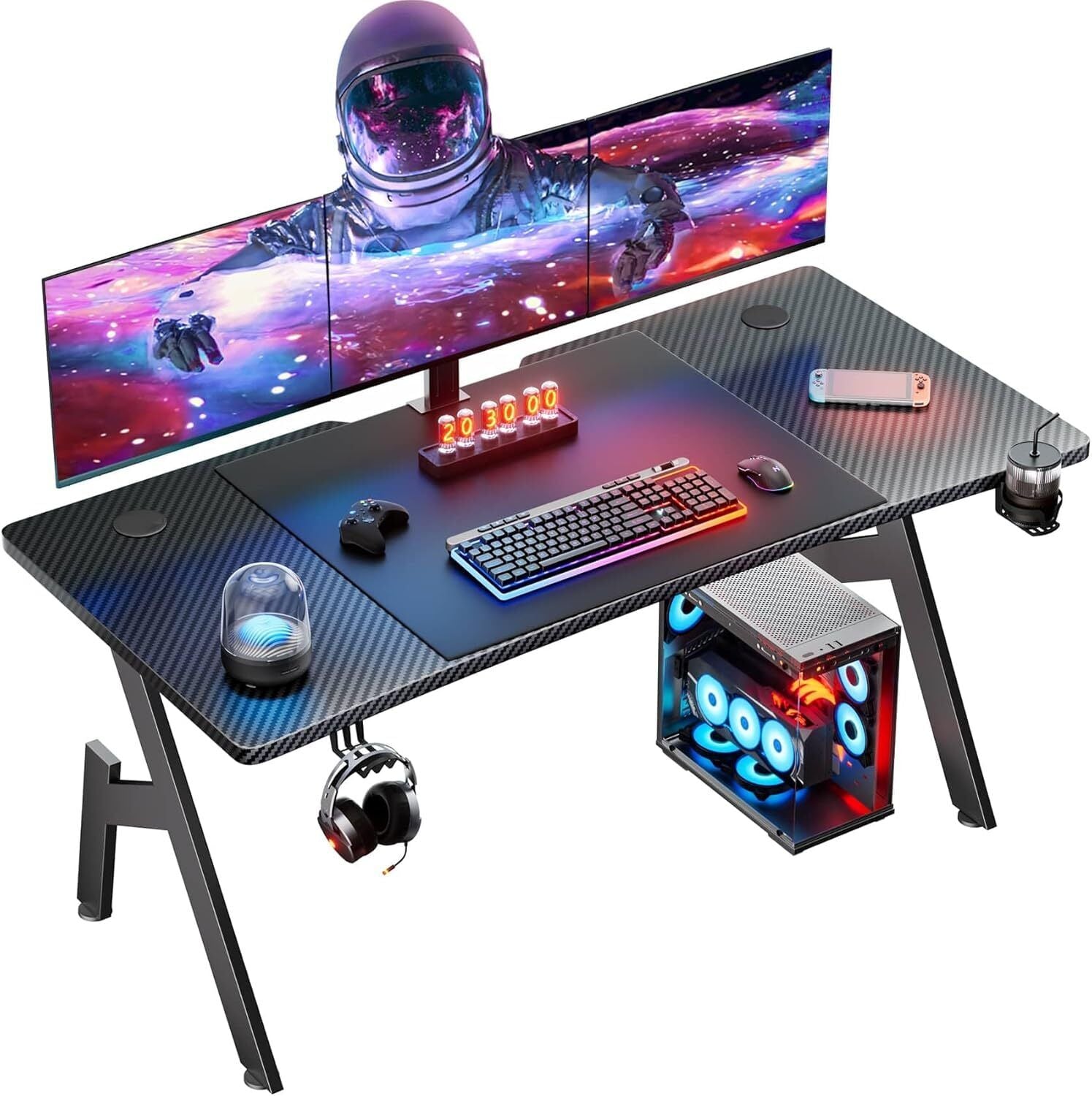HLDIRECT 32/40/47/55 Inch Gaming Desk Gamer Table Computer Desk PC Workstation - Puck's