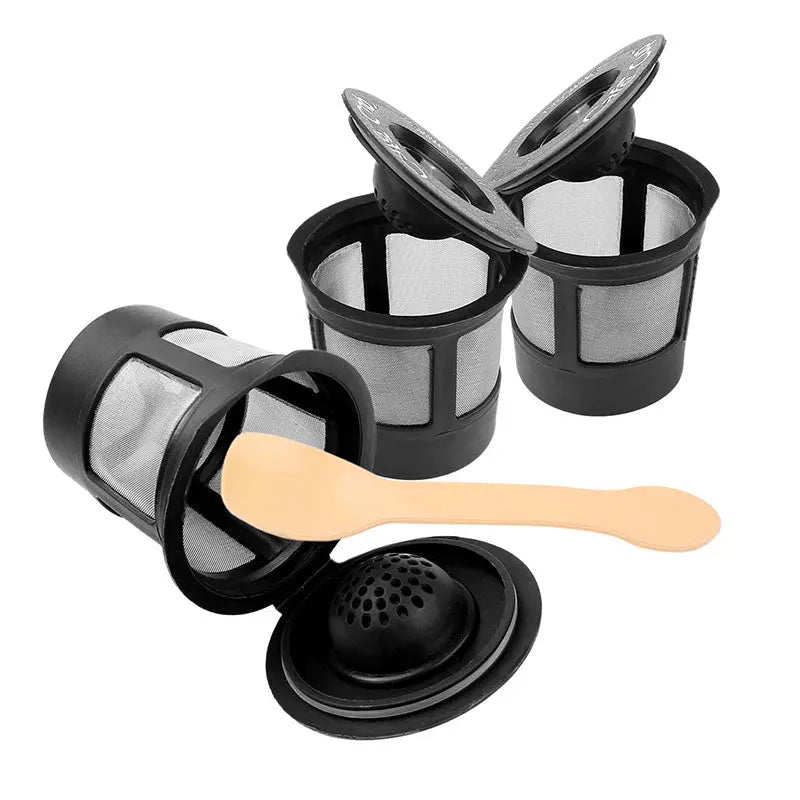 3pcs Reusable Coffee Filter Pod with Spoon - Puck's