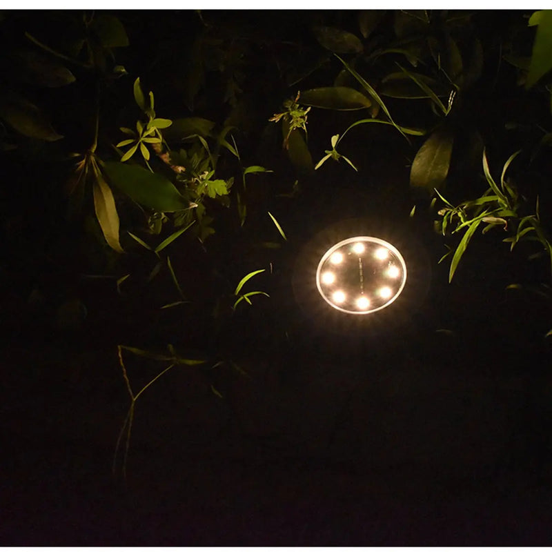 4/8 LEDs Solar Powered Buried Light Outdoor Pathway Garden Decking - Puck's