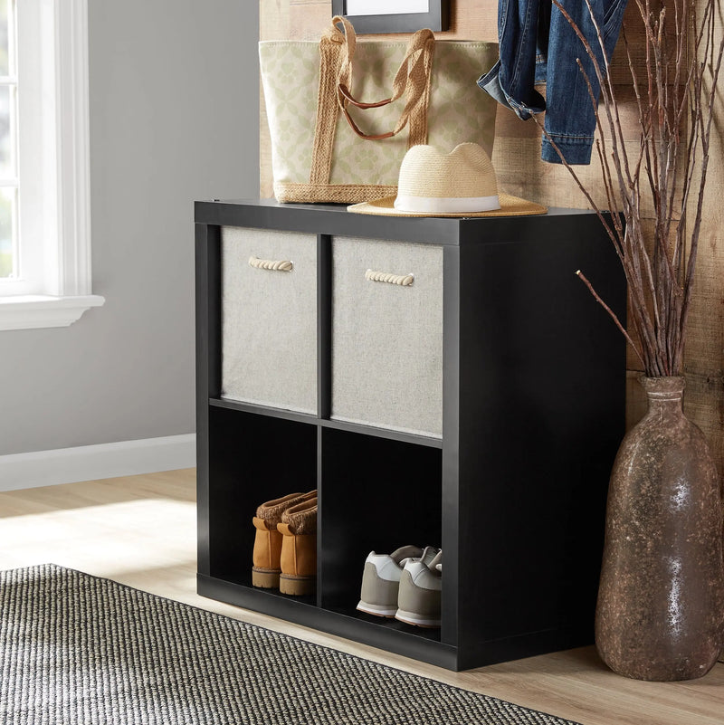 4-Cube Storage Organizer, Solid Black - Puck's