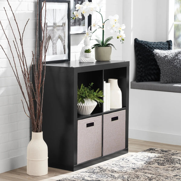 4-Cube Storage Organizer, Solid Black - Puck's