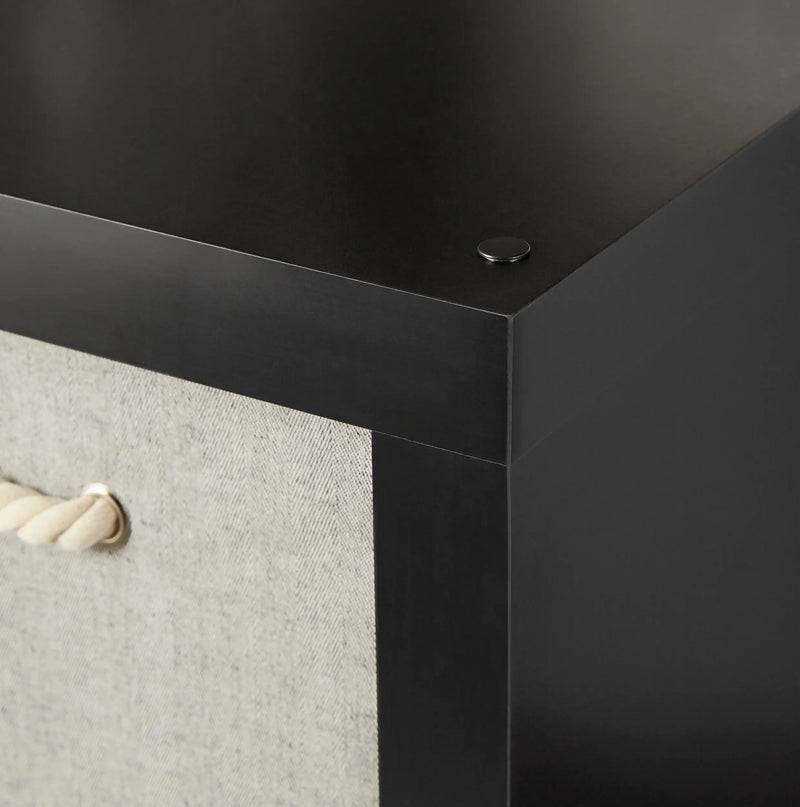 4-Cube Storage Organizer, Solid Black - Puck's