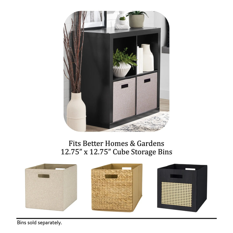 4-Cube Storage Organizer, Solid Black - Puck's