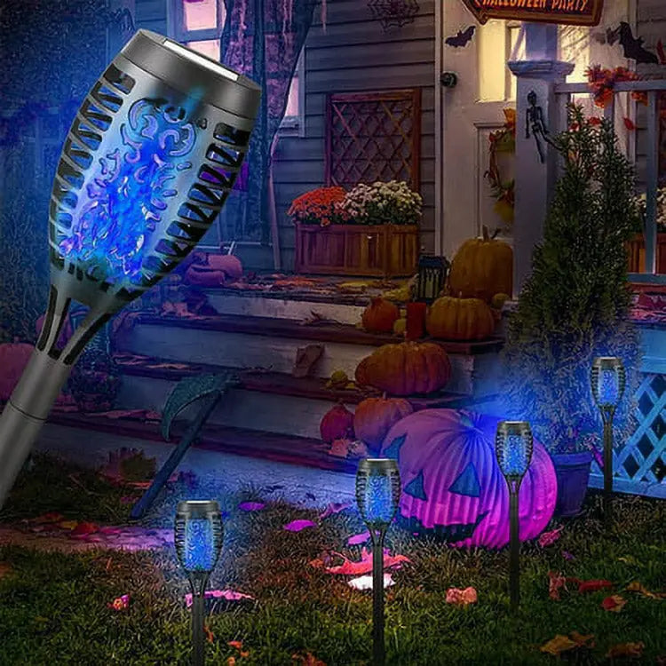 4 Pack Solar Lights Outdoor Solar 12 Led Torch Flickering Flame Lights - Puck's