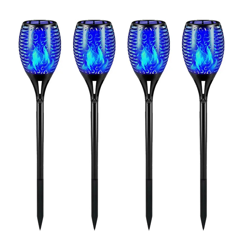 4 Pack Solar Lights Outdoor Solar 12 Led Torch Flickering Flame Lights - Puck's