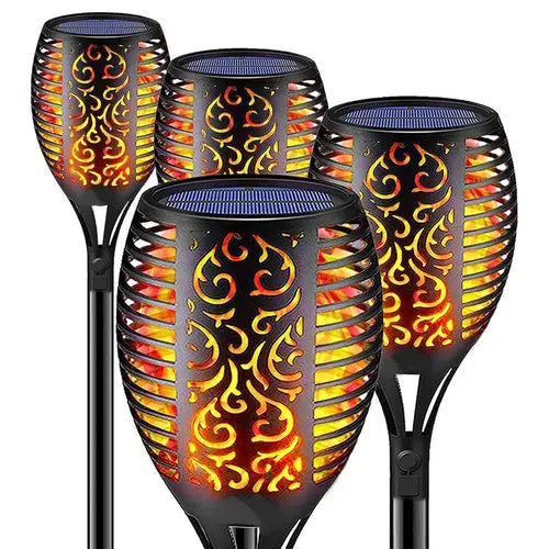 4 Pack Solar Lights Outdoor Solar 12 Led Torch Flickering Flame Lights - Puck's