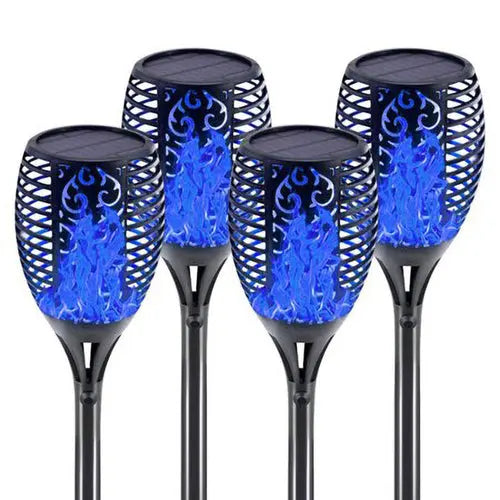 4 Pack Solar Lights Outdoor Solar 12 Led Torch Flickering Flame Lights - Puck's
