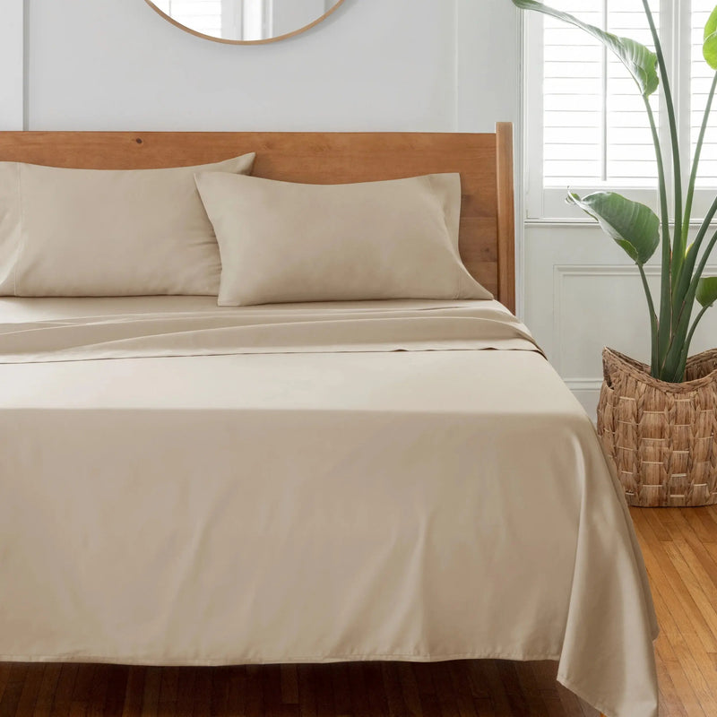 400 TC Hygro Cotton Pillowcases, King, Brownstone, 2 Piece - Puck's