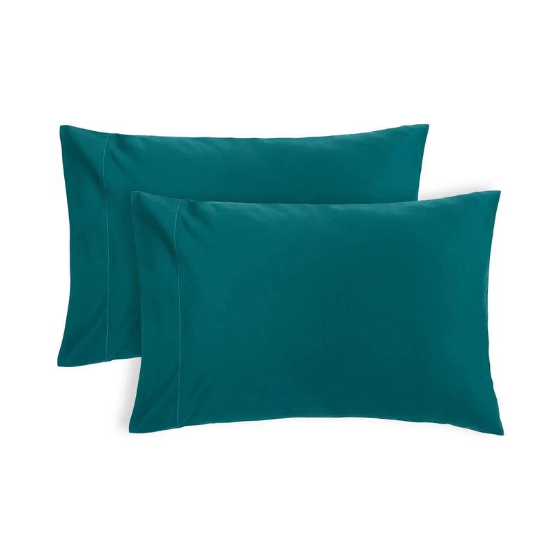 400 TC Hygro Cotton Pillowcases, Standard/Queen, Teal Rain, 2 Piece - Puck's