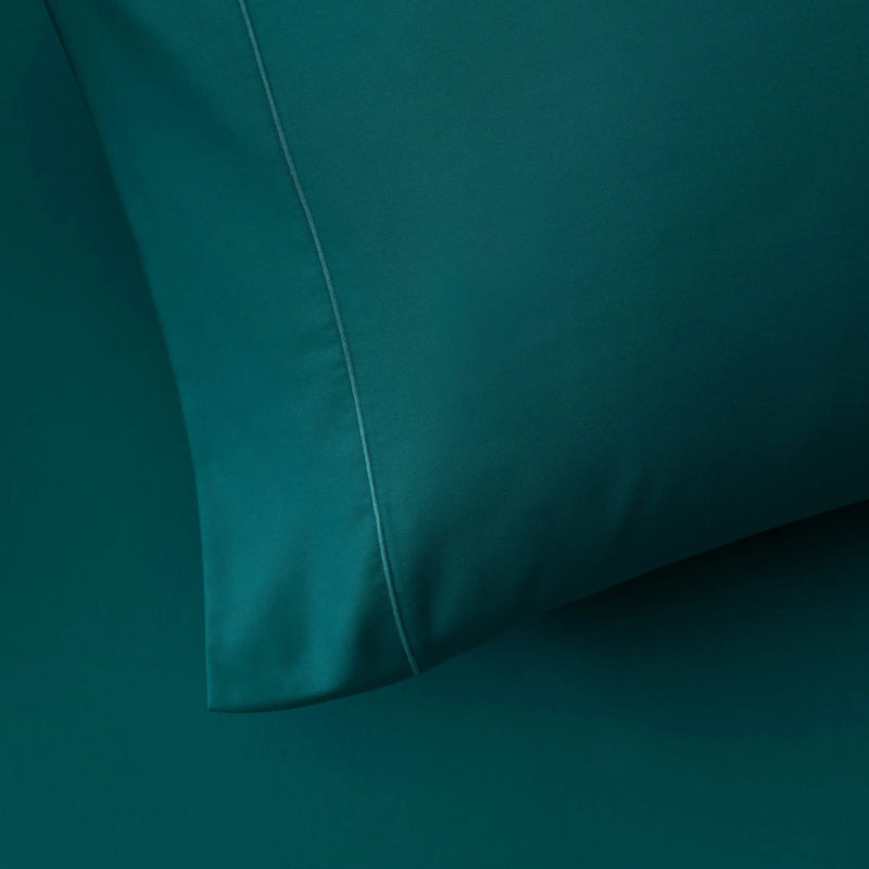 400 TC Hygro Cotton Pillowcases, Standard/Queen, Teal Rain, 2 Piece - Puck's