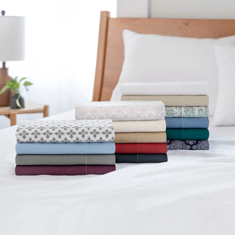 400 TC Hygro Cotton Pillowcases, Standard/Queen, Teal Rain, 2 Piece - Puck's