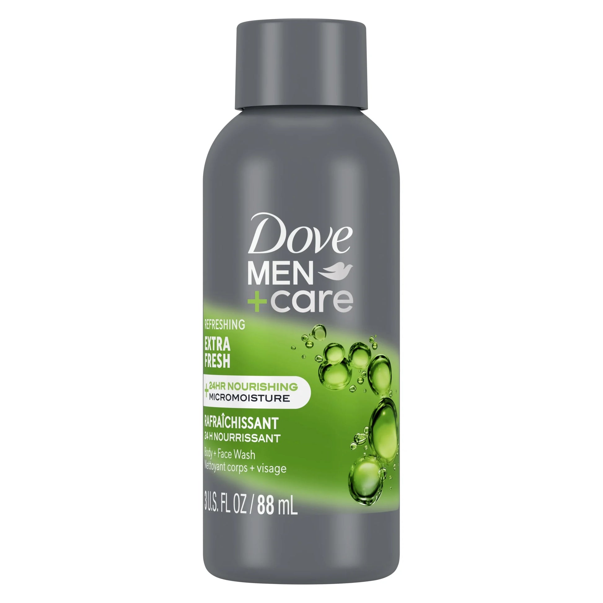 (3 Pack) Dove Refreshing & Nourishing Body Wash for Men Extra Fresh, 3 Oz