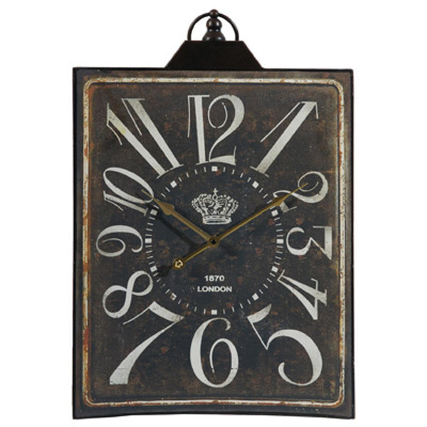 Vintage Style Black and White Iron Wall Clock-0