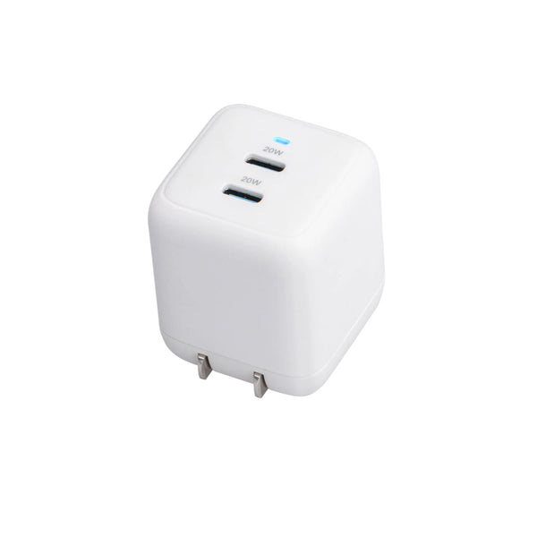 40W USB-C Dual Port Wall Charger with Power Delivery - Puck's