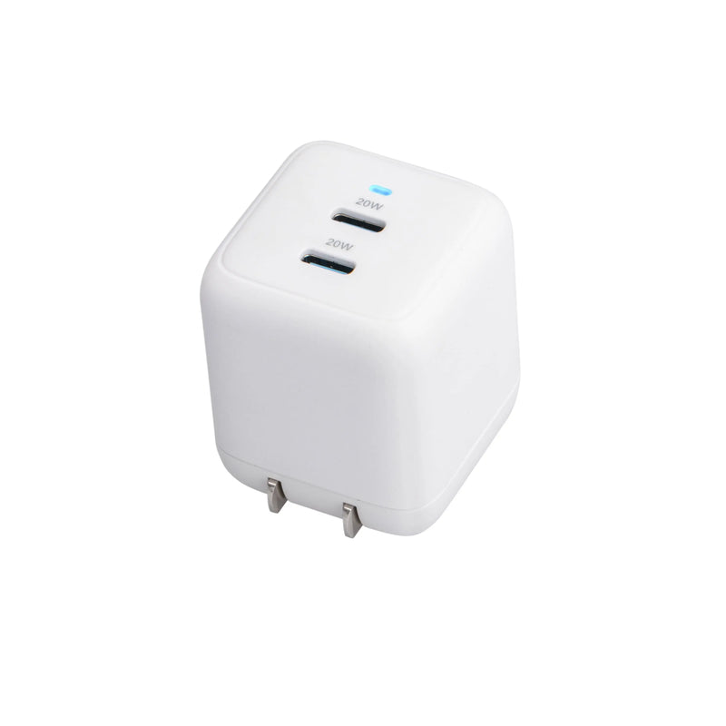 40W USB-C Dual Port Wall Charger with Power Delivery - Puck's