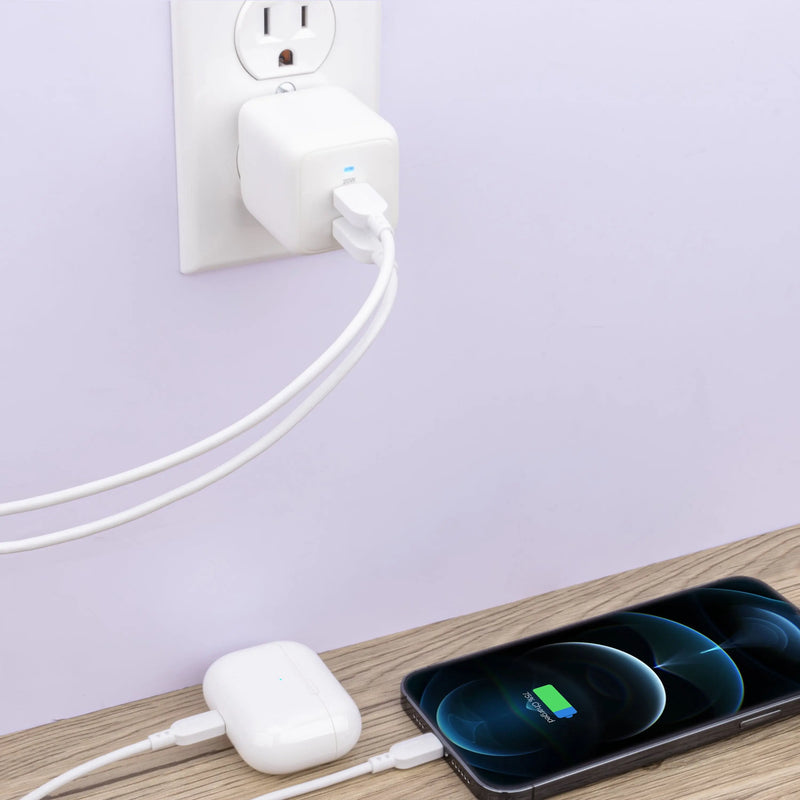 40W USB-C Dual Port Wall Charger with Power Delivery - Puck's