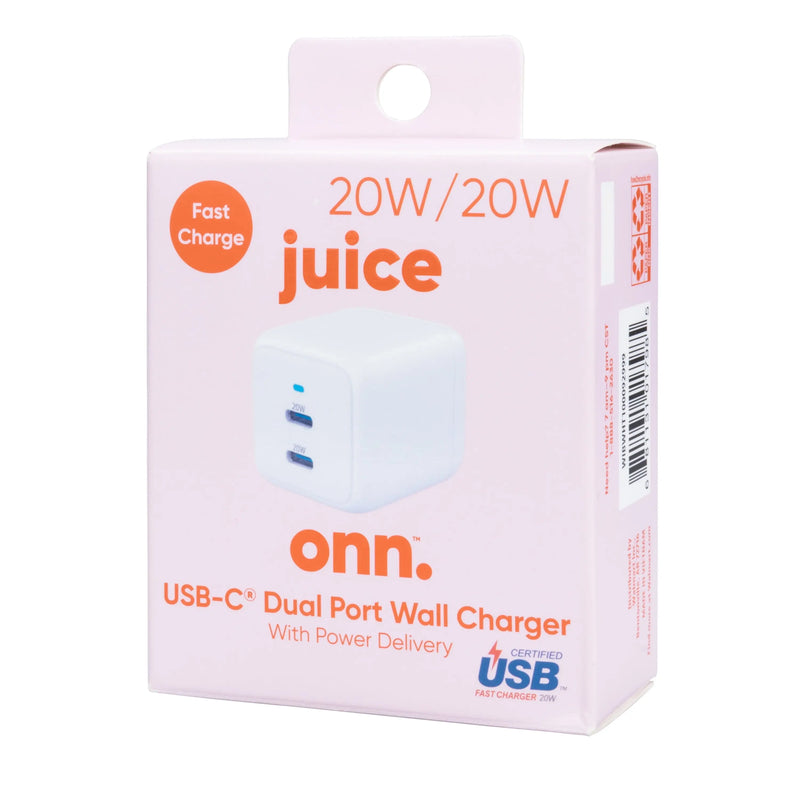 40W USB-C Dual Port Wall Charger with Power Delivery - Puck's