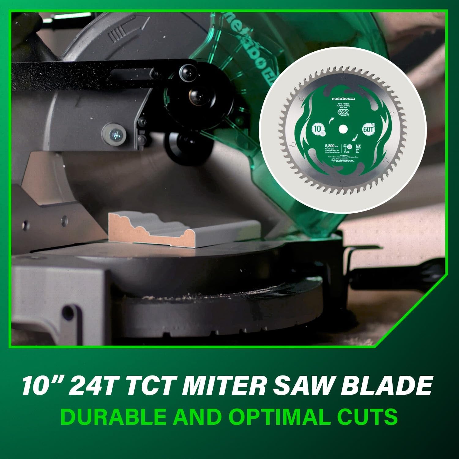 10-Inch Compound Miter Saw, 15-Amp Power Saw with Large 10-Inch Table, Precision Miter Angles, Single Bevel 0-45°, 24T TCT Blade, Positive Stops, Lightweight Design, C10FCGS - Puck's