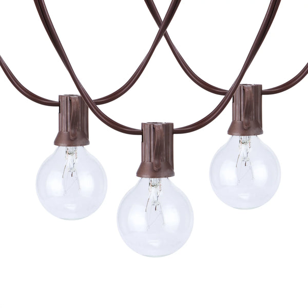 (2 stuks) 20 stuks heldere glazen bol G40 gloeilampen voor buiten String Lights - Puck's