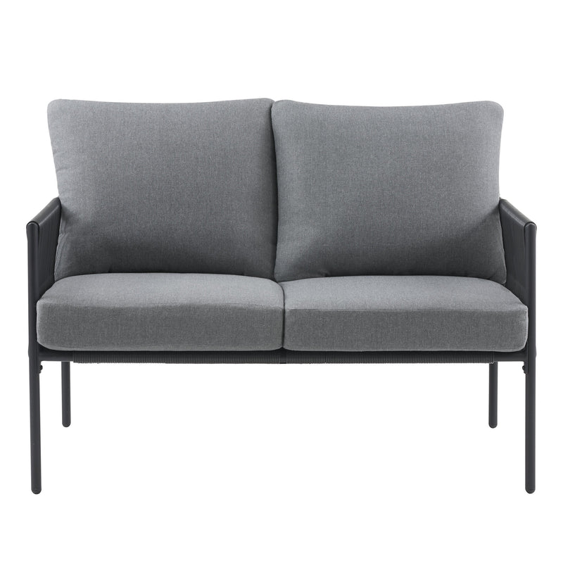 Logan 4-Piece Outdoor Conversation Set, Dark Gray - Puck's