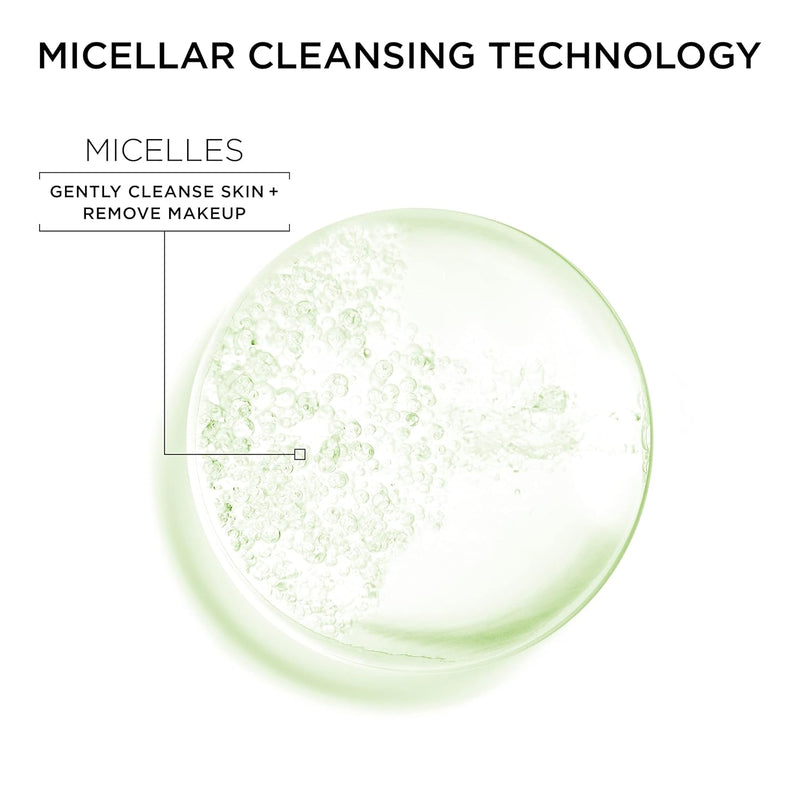 Micellar Water for Oily Skin, Facial Cleanser & Makeup Remover, Mattifying, for All Skin Types, Vegan, Cruelty Free, 13.5 Fl Oz (400Ml), 2 Count - Puck's