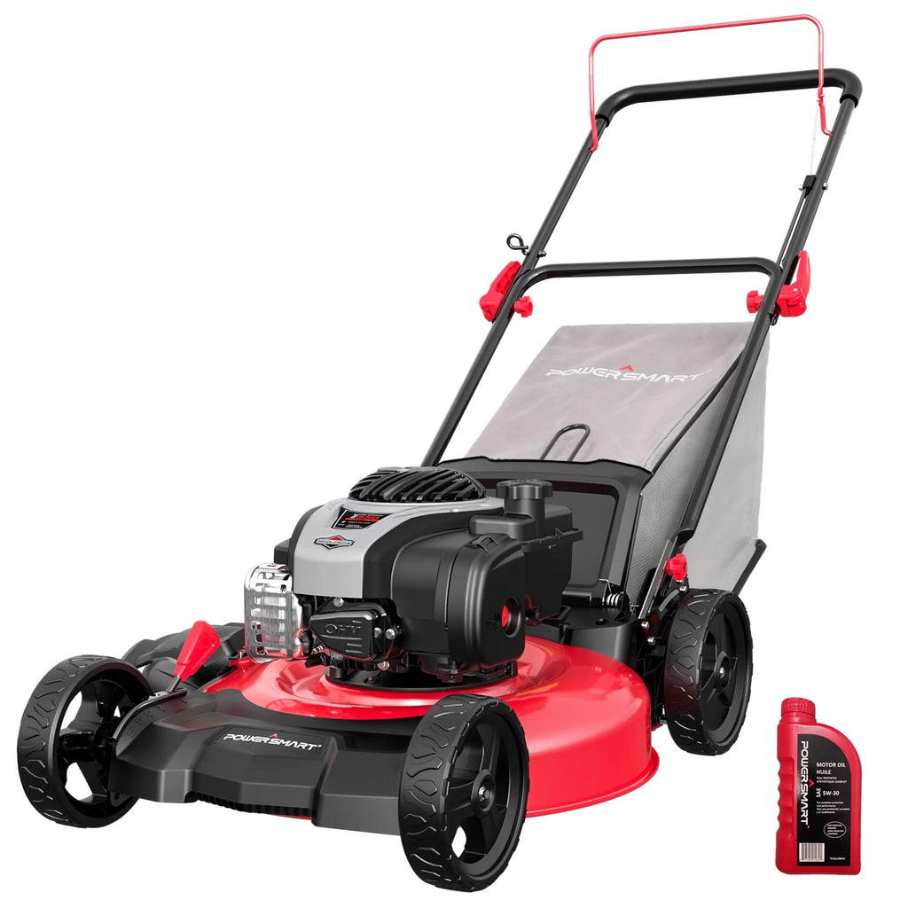 Push Lawn Mower 21-Inch 3-In-1 ,6 Lever Height Adjustment with 140Cc B&S Engine - Puck's