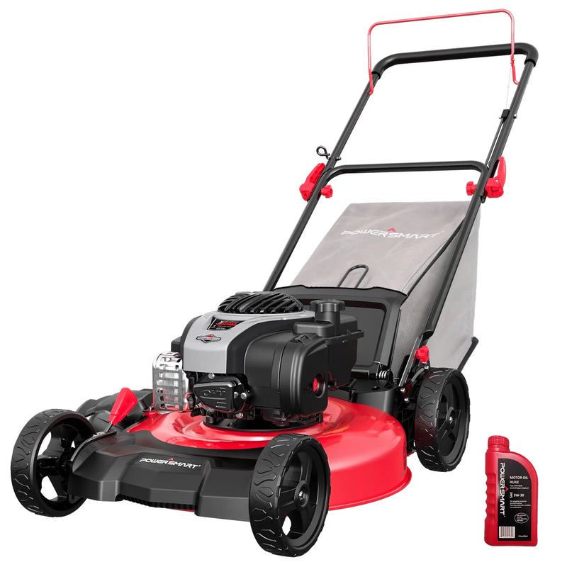 Push Lawn Mower 21-Inch 3-In-1 ,6 Lever Height Adjustment with 140Cc B&S Engine - Puck's