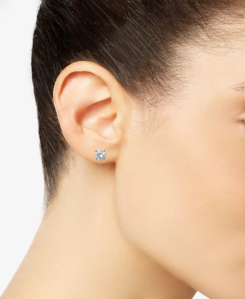 4-Pc. Set Cubic Zirconia Stud Earrings in Sterling Silver, Created for Macy'S - Puck's