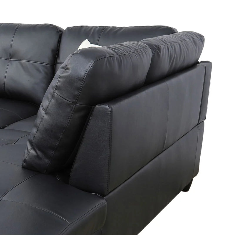 Slaapbank, L-vormige bank voor kleine woonkamer, zwart (zonder Ottoman) - Puck's