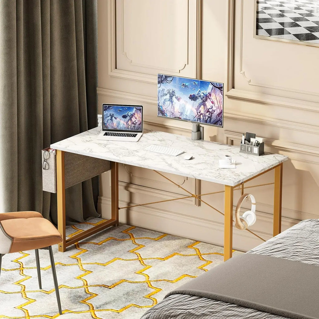 48 Inch Computer Desk, Writing Desk Home Office Desk PC Study Table, Work Desk W - Puck's