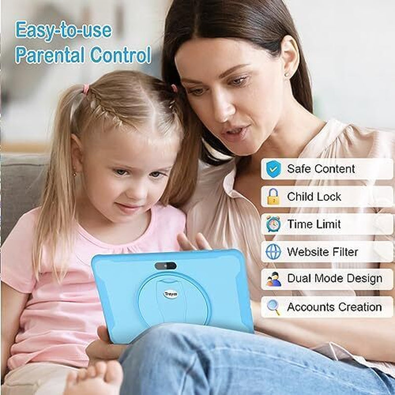 Kids Tablet, Android Tablet for Kids 10.1 Inches, 64GB Kids Tablet with Blue - Puck's