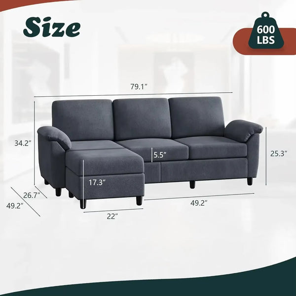 Velvet Fabric Sofa Bed Futon with 2 Pillows 3 Adjustable Angles Small Loveseat Folding Sleeper Sofa 600Lbs Weight Capacity Space - Puck's