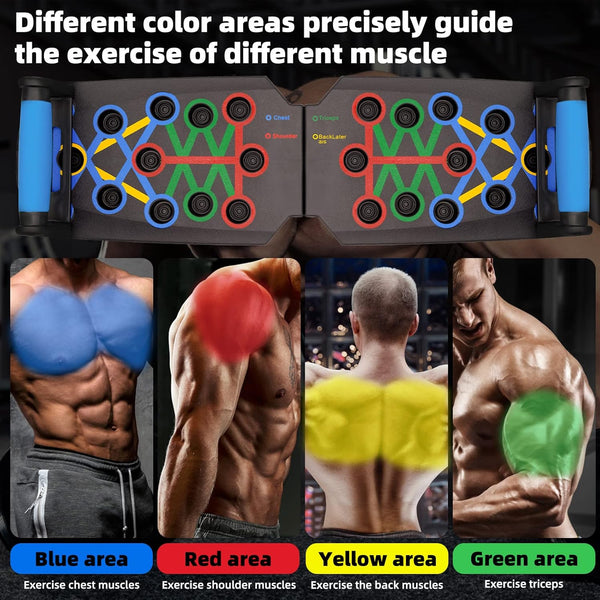 28 in 1 Push up Rack Board System Fitness Workout Train Home Gym Exercise Stands - Puck's