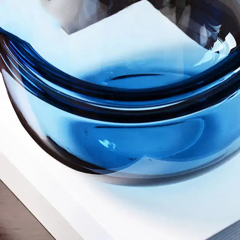 Blue Transparent  Glass Vase - Puck's